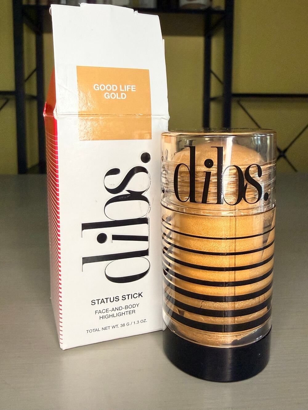 DIBS Beauty Status Stick Face-and-Body Highlighter (Good Life Gold), BNIB